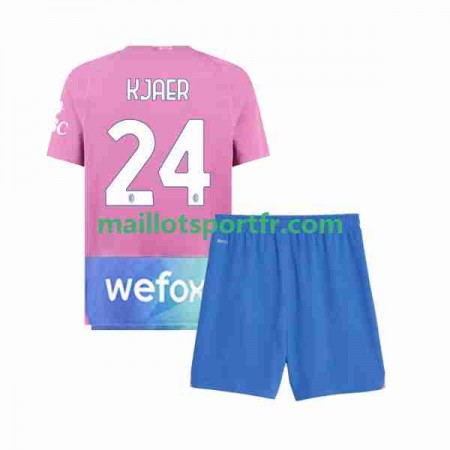 Maillot de Foot AC Milan Simon Kjaer 24 Enfant Troisieme 2023/24